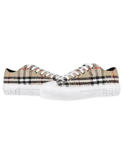 Vintage Check Boucle Low Top Sneakers Beige - BURBERRY - BALAAN 2