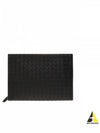 Intrecciato Document Clutch Bag Black - BOTTEGA VENETA - BALAAN 2