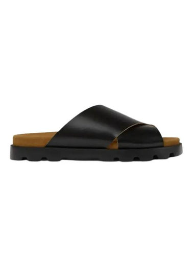 Brutus Cross Strap Slippers Black - CAMPER - BALAAN 1