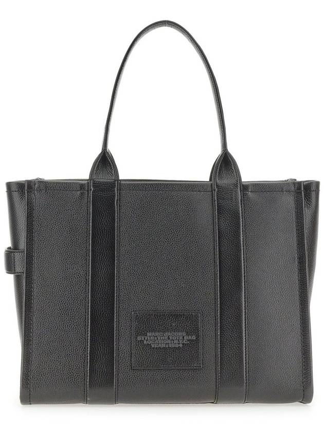 Logo Leather Tote Bag Black - MARC JACOBS - BALAAN 6