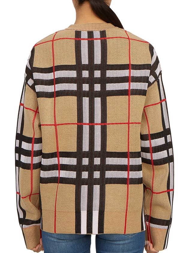 Vintage Check Crew Neck Knit Top Archive Beige - BURBERRY - BALAAN 5