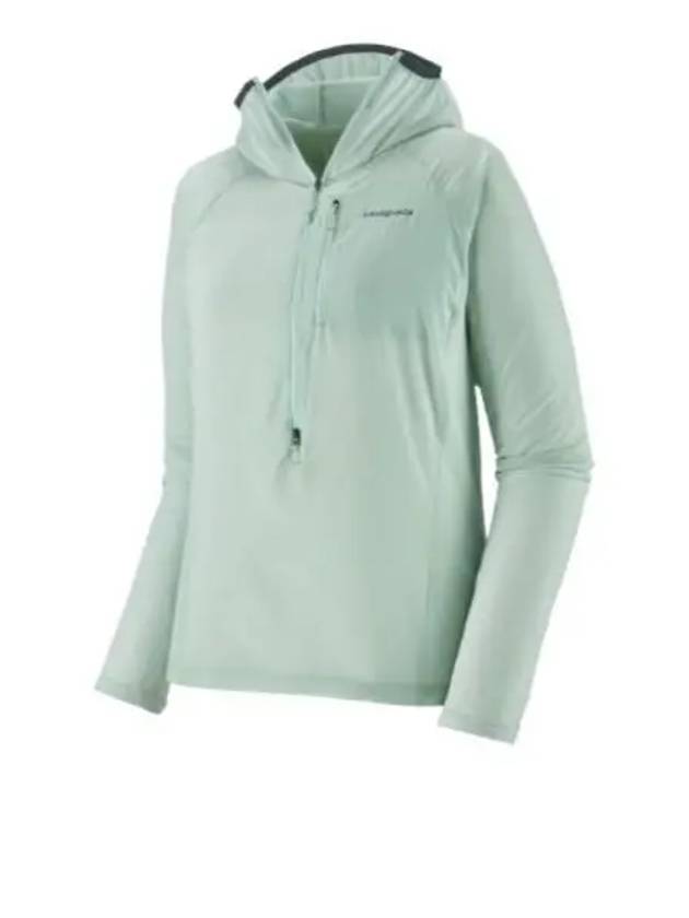 Women's Airshed Pro Pullover Half Zip Hooded Jacket Green - PATAGONIA - BALAAN 1