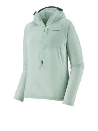 Women's Airshed Pro Pullover Half Zip Hooded Jacket Green - PATAGONIA - BALAAN 2