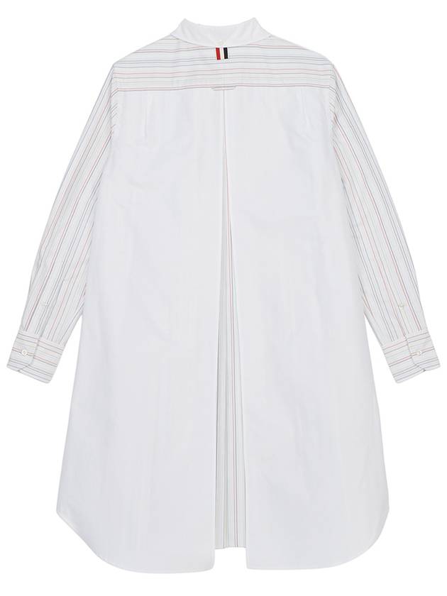 Pleated Back Striped Oxford Short Dress - THOM BROWNE - BALAAN 3