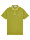 Men's Logo Patch Cotton Short Sleeve Polo Shirt Green - STONE ISLAND - BALAAN 2