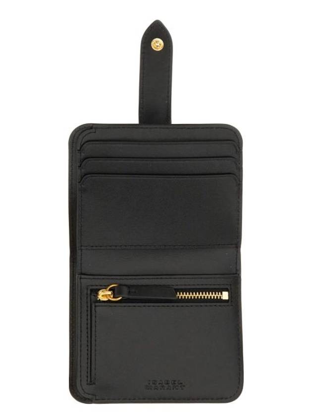 Logo Print Half Wallet Black - ISABEL MARANT - BALAAN 4