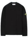 Wappen Patch Crew Neck Knit Top Black - STONE ISLAND - BALAAN 2