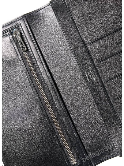 Citizen Twill Long Wallet Evergrain Silk Closet Noir Cabin H085250CKAD - HERMES - BALAAN 2