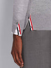 4-Bar Stripe Sustainable Merino Wool Cardigan Grey - THOM BROWNE - BALAAN 5