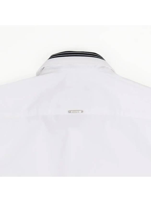 Collar point white cotton solid shirt SH136 - IKALOOOK - BALAAN 6