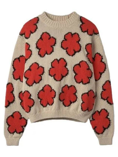 Balk flower knit ecru - KENZO - BALAAN 1