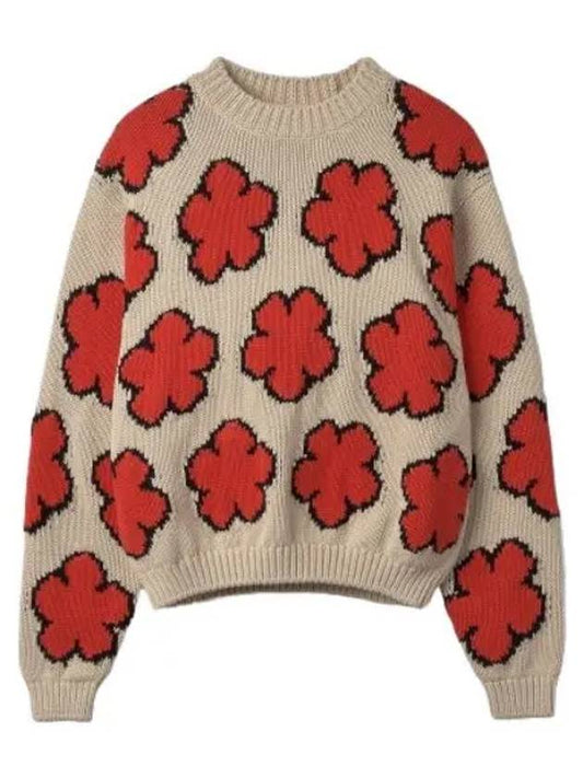 Balk flower knit ecru - KENZO - BALAAN 1