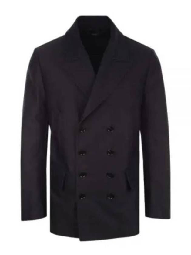 Men's Breasted Double Coat Black - TOM FORD - BALAAN 2