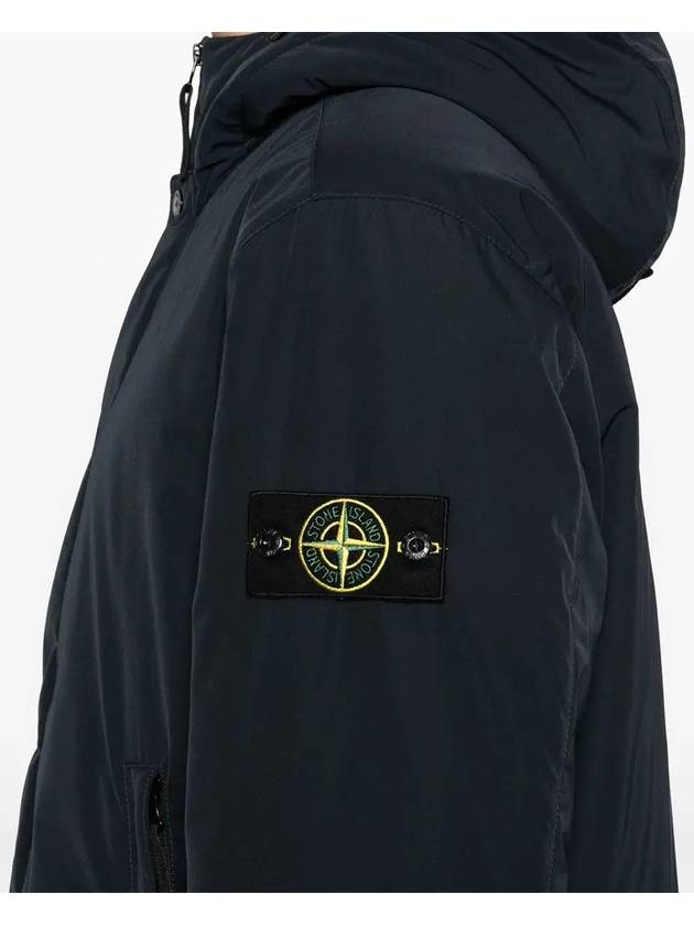 Techno Fabric Hooded Jacket Navy - STONE ISLAND - BALAAN 6