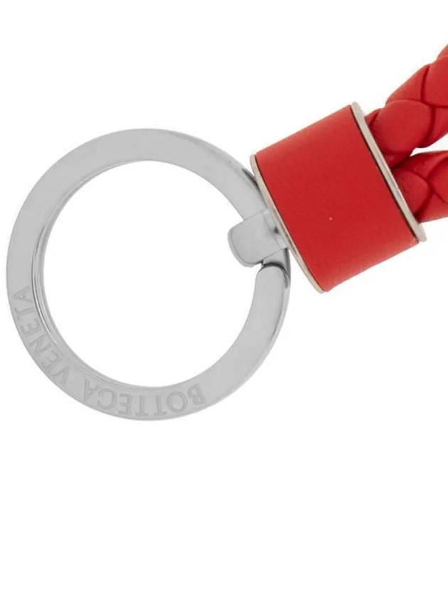 Intrecciato Leather Key Holder Red - BOTTEGA VENETA - BALAAN 5