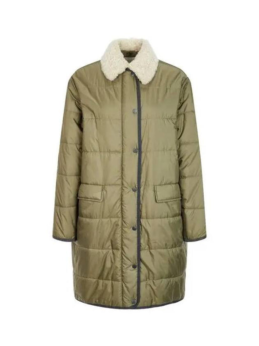 Shimaeul 8th Anniversary 10 ePoint 9 8 Women s Detachable Shearling Collar Padded Coat Green 271261 - BRUNELLO CUCINELLI - BALAAN 1