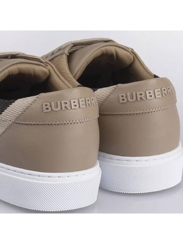 Women's House Check Low Top Sneakers Beige - BURBERRY - BALAAN 4