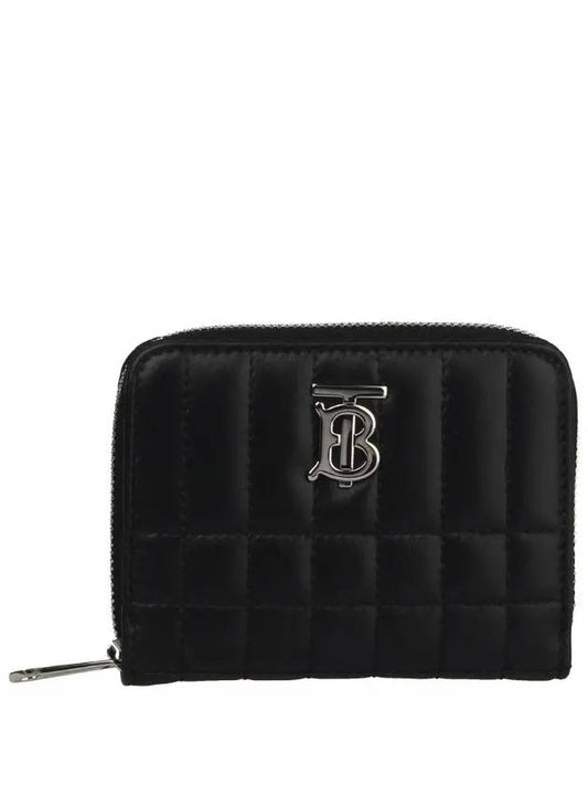 Lola Quilted Zip Round Coin Card Wallet Black - BURBERRY - BALAAN 2