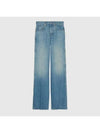 Cotton Straight Jeans Blue - GUCCI - BALAAN 1