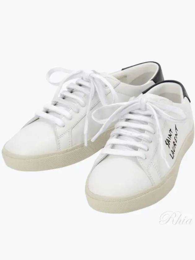 Court Classic Black Tab Low Top Sneakers White - SAINT LAURENT - BALAAN 2