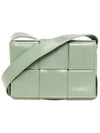 Cassette Small Leather Cross Bag Sage Green - BOTTEGA VENETA - BALAAN 3