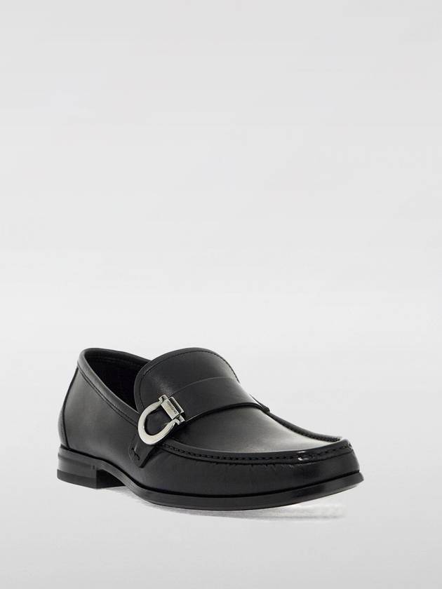 Gancini Calfskin Loafers Black - SALVATORE FERRAGAMO - BALAAN 3