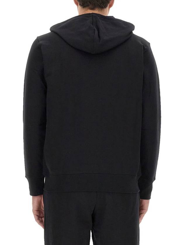 Zebra Logo Cotton Zip Up Hoodie Black - PAUL SMITH - BALAAN 4