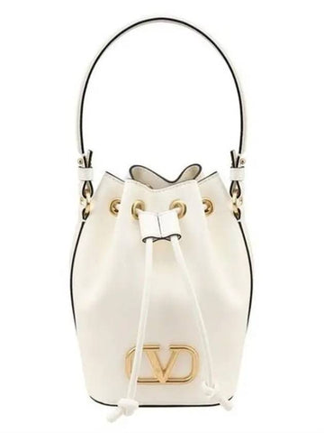 Signature V bucket bag white 4W0P0Z44 - VALENTINO - BALAAN 1