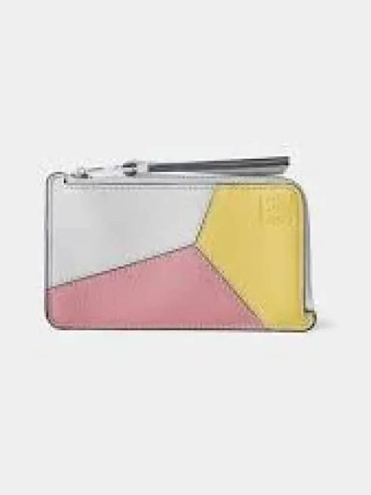 Women s Puzzle Zipper Card Case Yellow Gray Pink C510R50X047007 - LOEWE - BALAAN 2