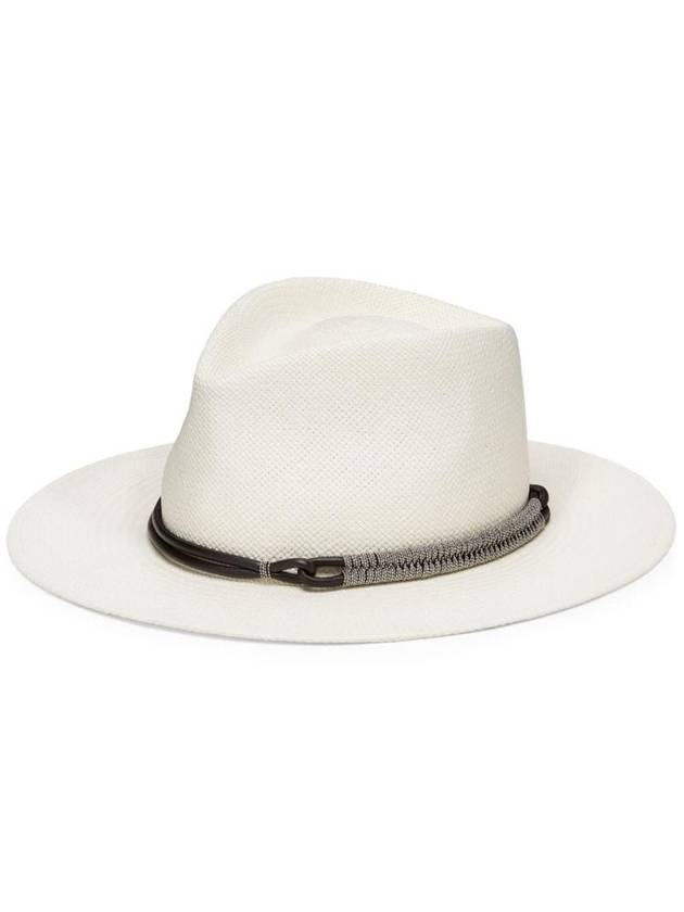 Interwoven Straw Fedora MCAP90082CFJ78 - BRUNELLO CUCINELLI - BALAAN 1