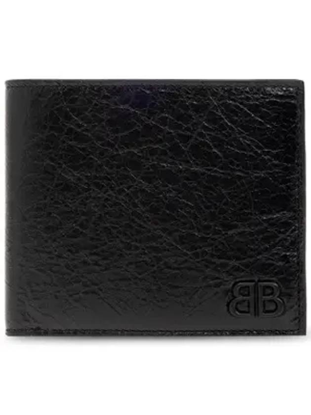 Monaco Square Folded Half Wallet Black - BALENCIAGA - BALAAN 1