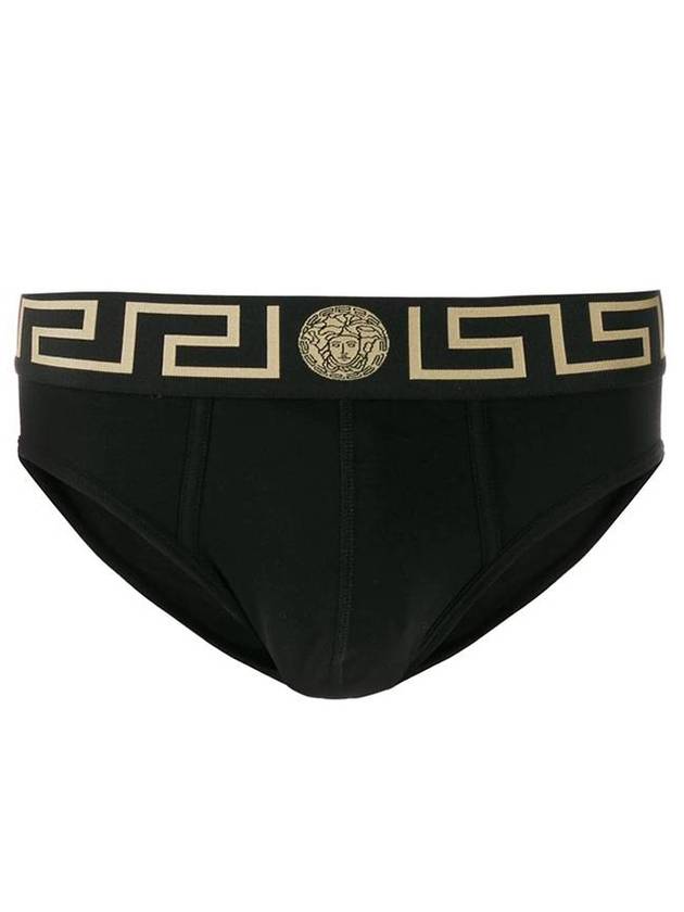 Greca Border Briefs Black - VERSACE - BALAAN 1