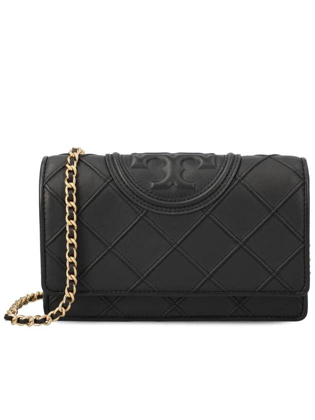 Fleming Soft Chain Long Wallet Bag Black - TORY BURCH - BALAAN 2