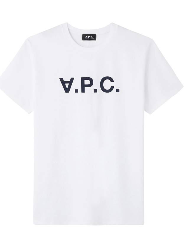 Men's VPC Logo Short Sleeve T-Shirt White - A.P.C. - BALAAN 2