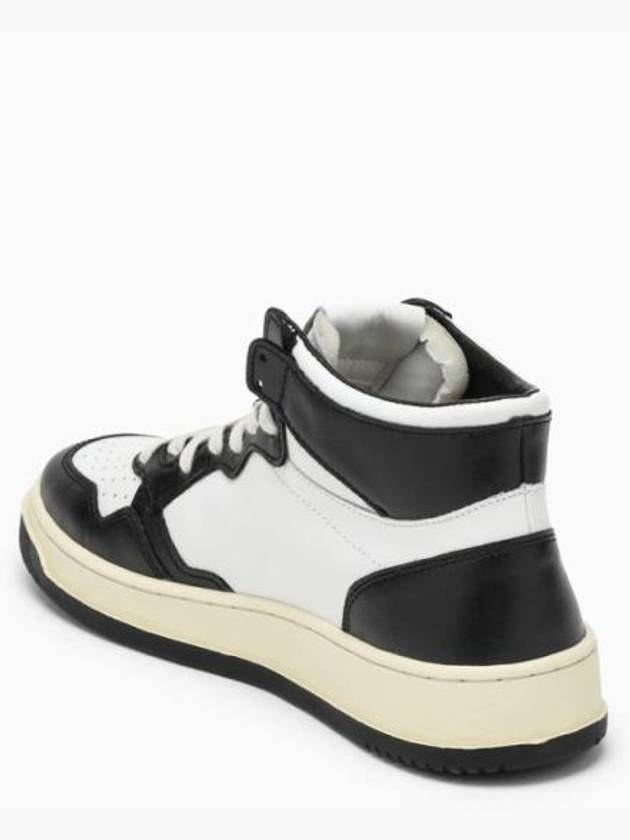 Medalist Leather High-Top Sneakers White Black - AUTRY - BALAAN 5