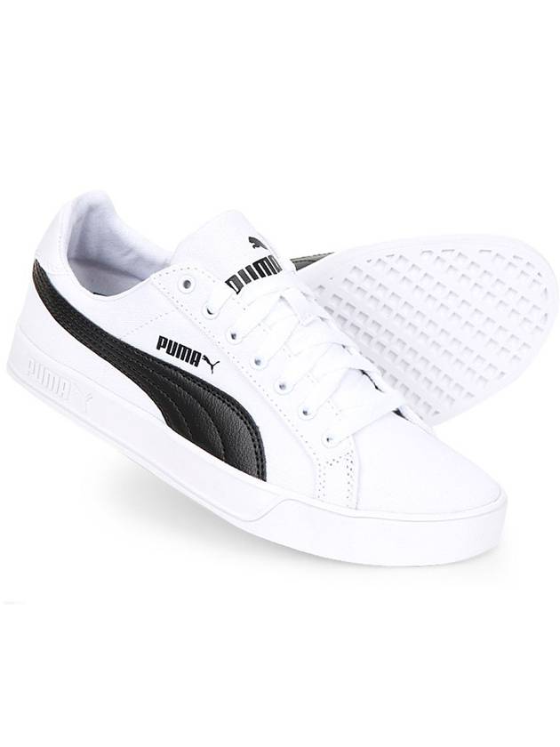 Smash Vulc Canvas Low-Top Sneakers Black White - PUMA - BALAAN 1