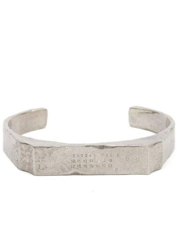 Number Motif Cuff Bracelet Silver - MAISON MARGIELA - BALAAN 1