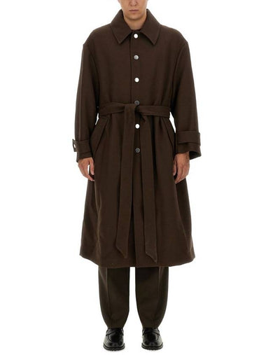 Belted Single Coat Dark Coffee - AMI - BALAAN 1