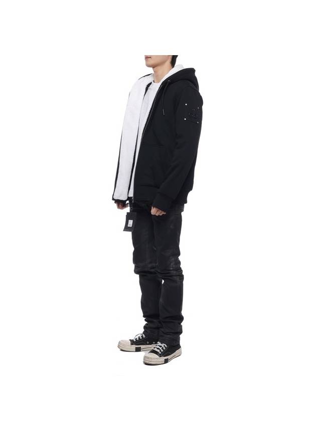 Classic Bunny Zip Up Hoodie White Lining Black - MOOSE KNUCKLES - BALAAN 5