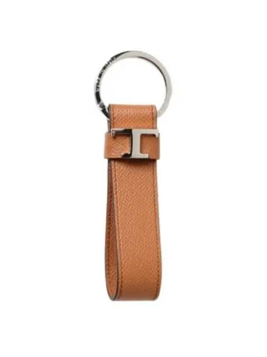 T Logo Leather Strap Keyholder Brown - TOD'S - BALAAN 2