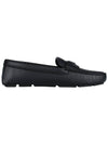 Triangle Logo Leather Driving Shoes Black - PRADA - BALAAN 5