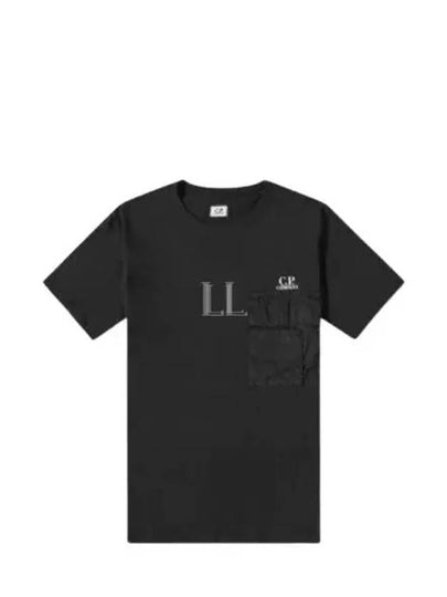 Logo Pocket Crew Neck Cotton Jersey Short Sleeve T-Shirt Black - CP COMPANY - BALAAN 2