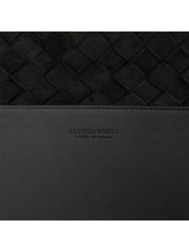 Intrecciato Calfskin Clutch Bag Black - BOTTEGA VENETA - BALAAN 5