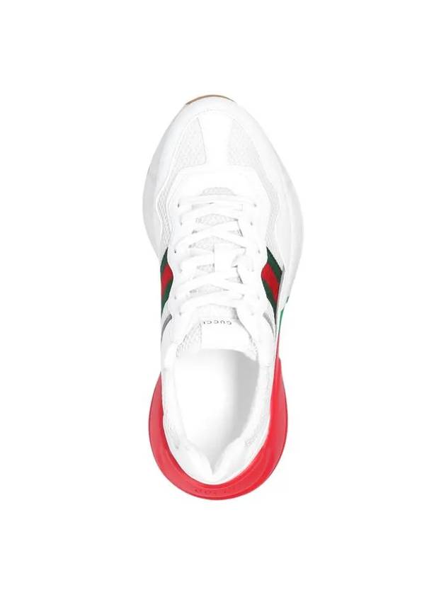 Web Rhyton Oversole Low Top Sneakers White - GUCCI - BALAAN 5