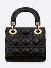 Lady Cannage Small Lambskin Tote Bag Black - DIOR - BALAAN 9