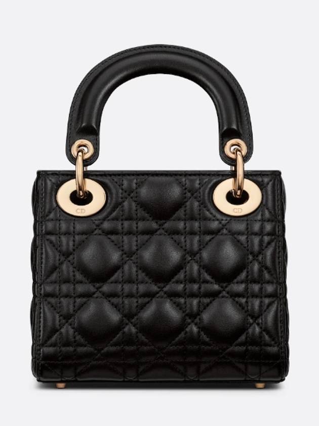 Lady Cannage Small Lambskin Tote Bag Black - DIOR - BALAAN 9