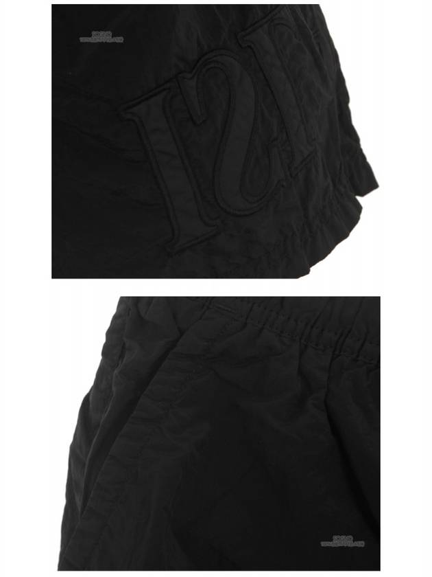 Embroidery Logo Swim Shorts Black - STONE ISLAND - BALAAN 7