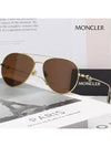 Eyewear Aviator Metal Sunglasses Gold Brown - MONCLER - BALAAN 3