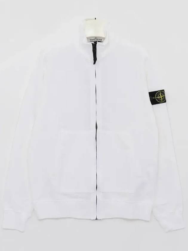 Compass Badge Regular Fit Cotton Track Jacket White - STONE ISLAND - BALAAN 3