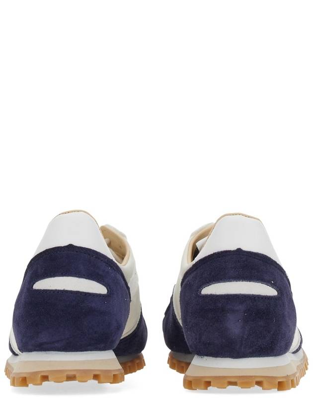 Men's Trail Leather Low Top Sneakers Navy - SPALWART - BALAAN 3